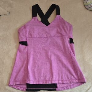 Lululemon Athletica Pink and Black Tank Top
